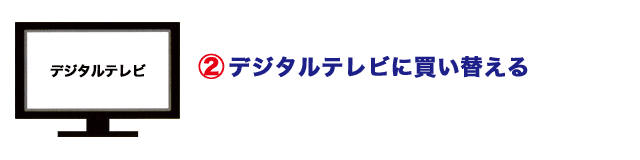 2.デジタルテレビに買い替える